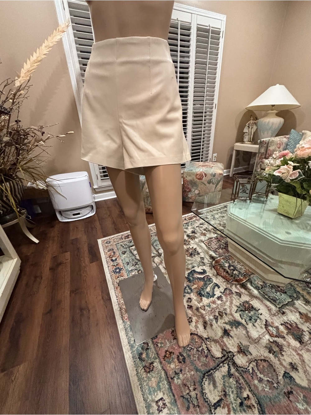 Maeve Beige High-Rise Skort